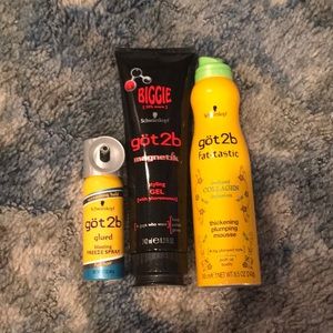 Men’s Got2B hairstyling products.